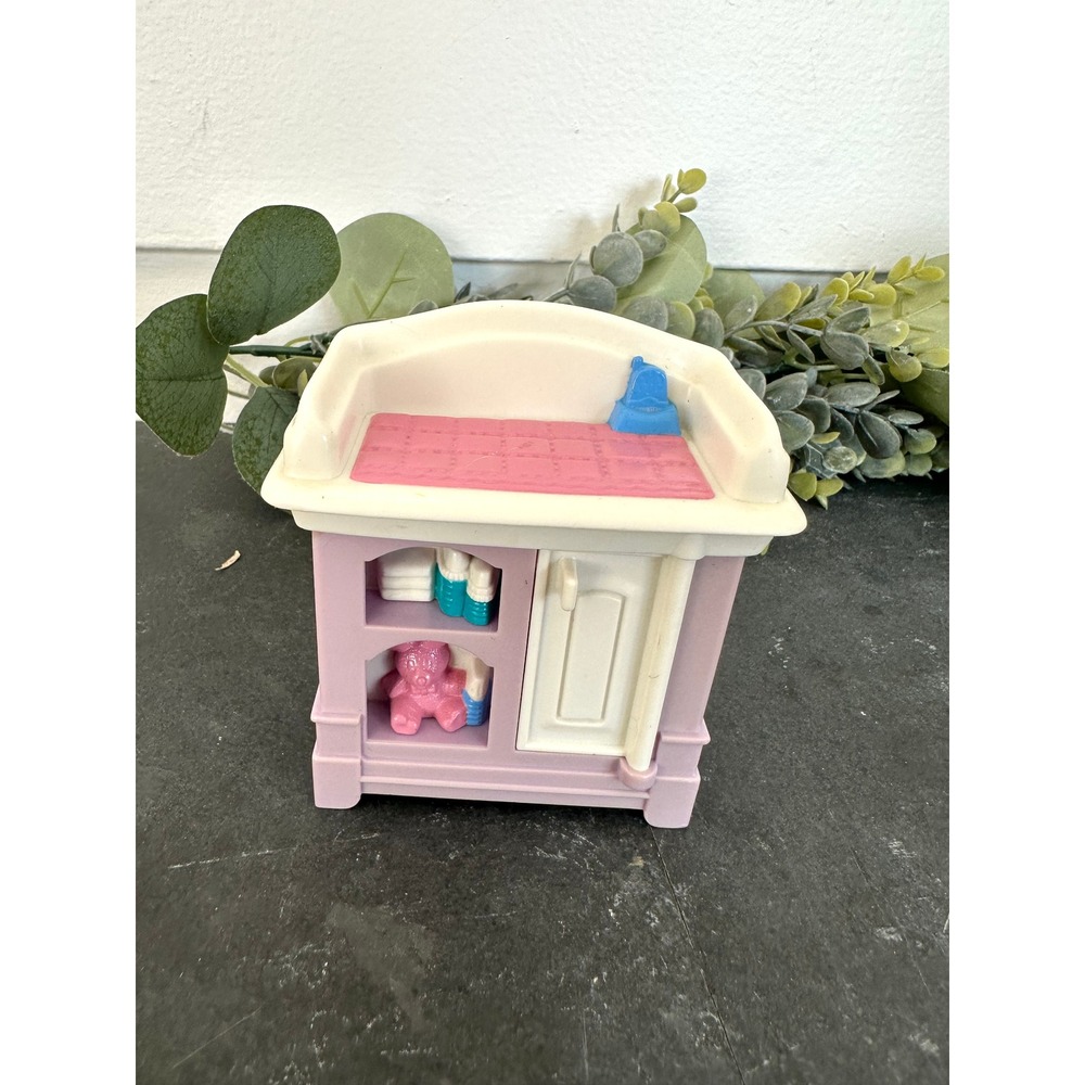 1999 Changing Table Fisher Price Loving Family Mattel nursery dollhouse vintage